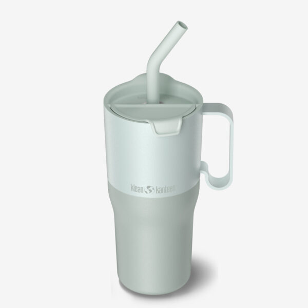 כוס מבודדת 769 מ"ל Klean Kanteen Rise Tumbler עם ידית וקשית -D - קרם
