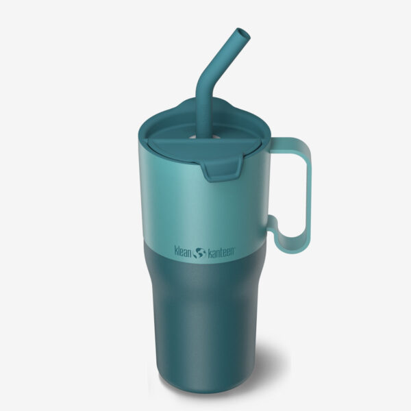 כוס מבודדת 769 מ"ל Klean Kanteen Rise Tumbler עם ידית וקשית -D - כחול