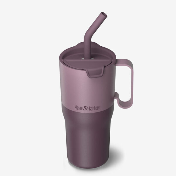 כוס מבודדת 769 מ"ל Klean Kanteen Rise Tumbler עם ידית וקשית -D - סגול