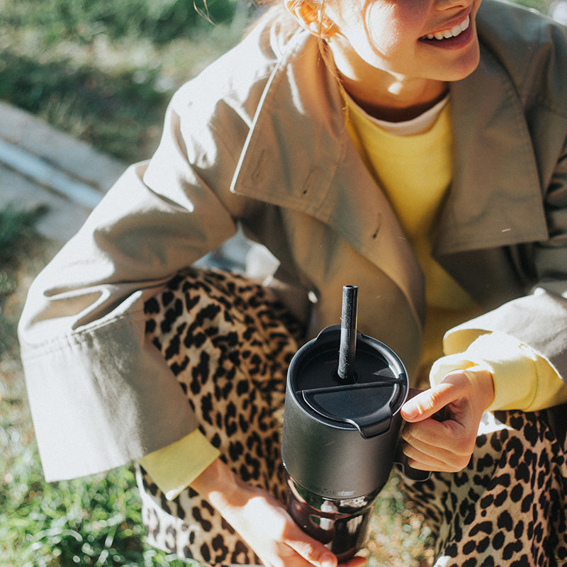 כוס מבודדת 769 מ"ל Klean Kanteen Rise Tumbler עם ידית וקשית -D – תמונה 7