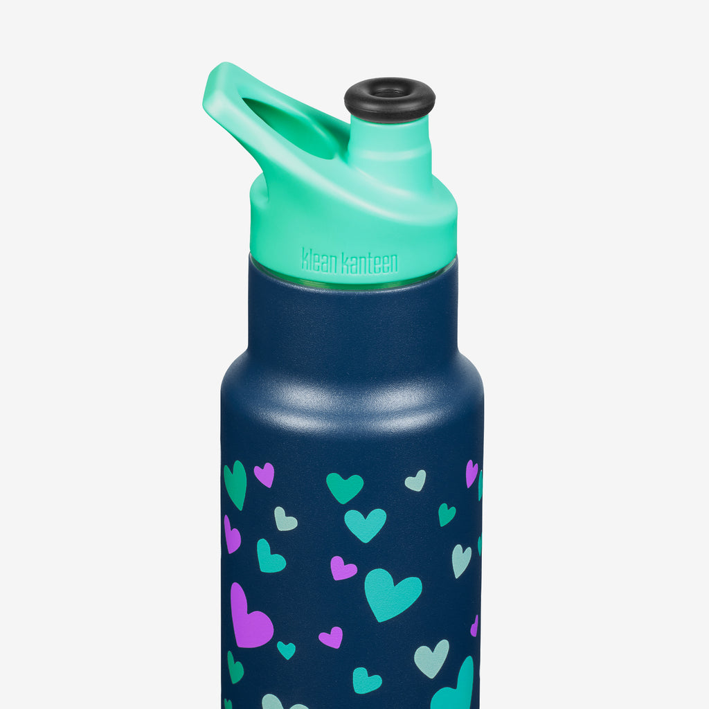 בקבוק ילדים מבודד 355 מ"ל Klean Kanteen Kid Classic עם פקק ספורט -D – תמונה 6