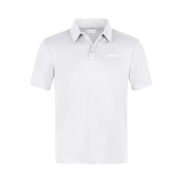 חולצת פולו טכנית GoNature MOJAVE -D - לבן, 3XL
