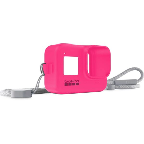 כיסוי סיליקון ורצועת נשיאה ל-GoPro HERO8 Black - ורוד פוקסיה 171053H