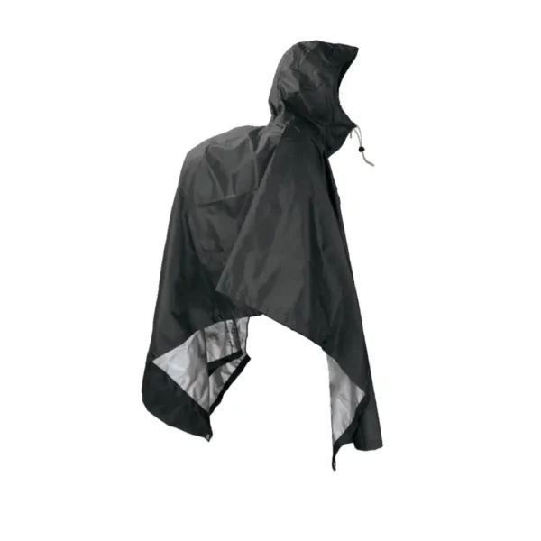 פונצ'ו גשם קל משקל JR Gear Light Weight Poncho -D - שחור, S
